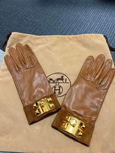 hermes women gloves gold|authentic hermes gloves.